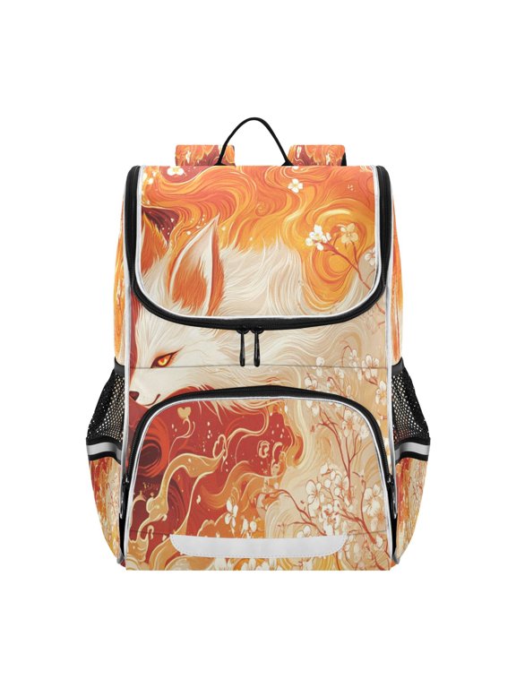 School Backpack Travel Bag Bookbags Bookbags The Spirit Of Flames Pattern