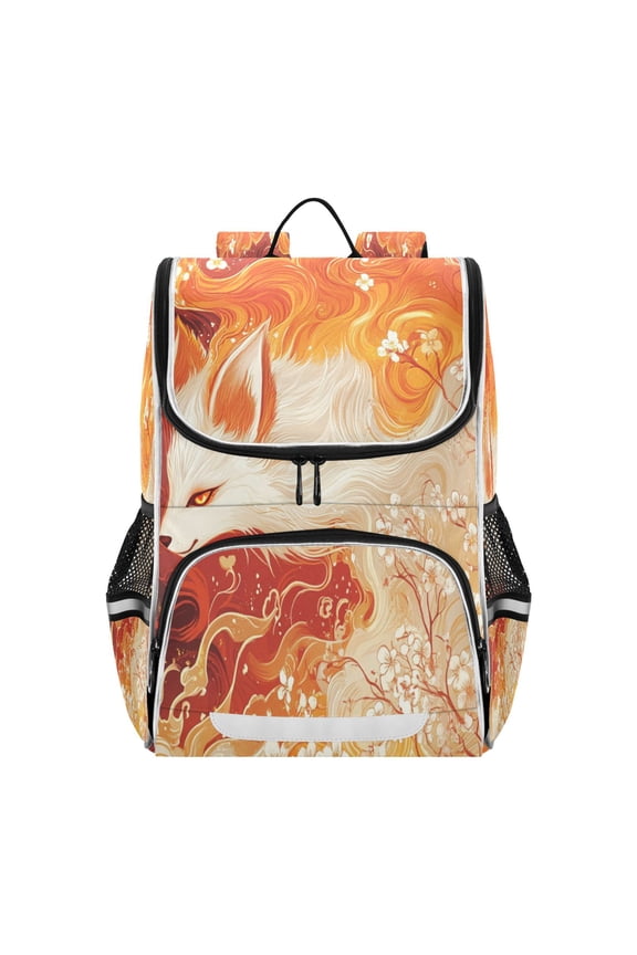 School Backpack Travel Bag Bookbags Bookbags The Spirit Of Flames Pattern