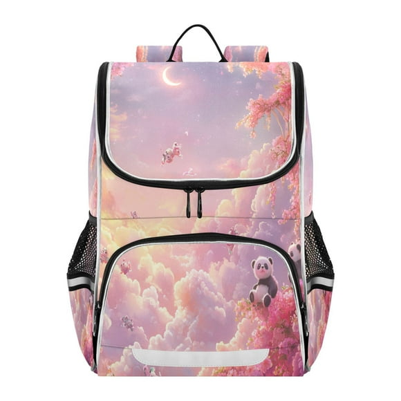School Backpack Travel Bag Bookbags Bookbags Whimsical Panda Realm Pattern
