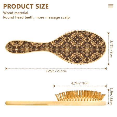 YAZAOO Soft Hair Brush Hair Comb Detangler Amber Mosaic Smoothing Hair Care Beauty Gift