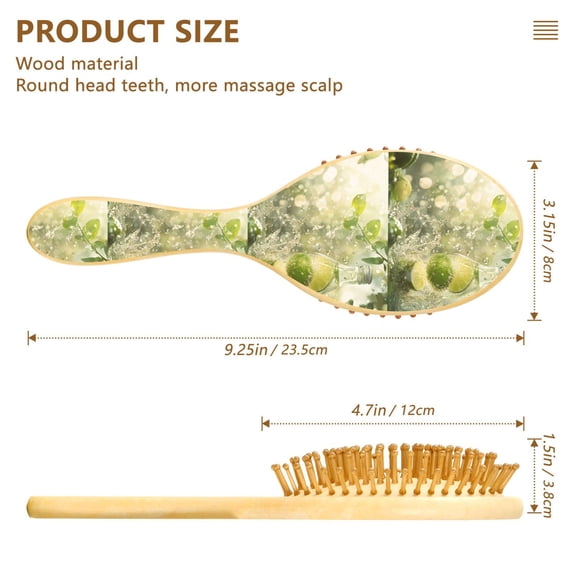 YAZAOO Soft Hair Brush Hair Comb Detangler Bottle with Limes and Water Smoothing Hair Care Beauty Gift