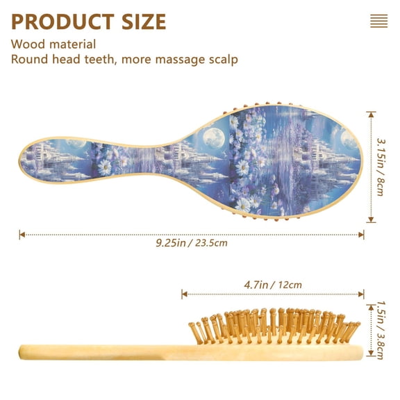YAZAOO Soft Hair Brush Hair Comb Detangler Fantasy Palacel Smoothing Hair Care Beauty Gift