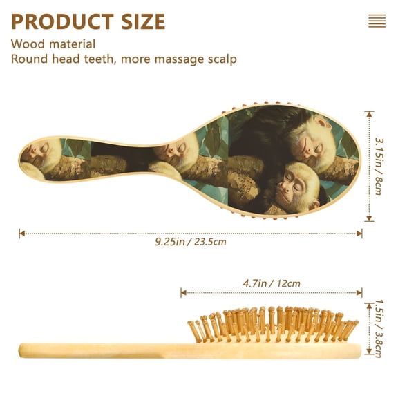 YAZAOO Soft Hair Brush Hair Comb Detangler Ffyy3_a_painting_of_two_white-faced_capuchin_monkeys_sleeping_o_477bc848-3f33-42aa-9ee8-c31c48f14c14 Smoothing Hair Care Beauty Gift