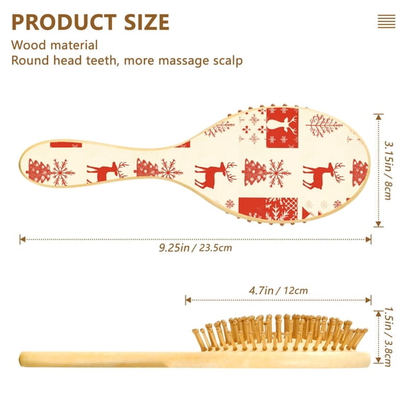 YAZAOO Soft Hair Brush Hair Comb Detangler Flake Tree Deer Smoothing Hair Care Beauty Gift