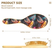 YAZAOO Soft Hair Brush Hair Comb Detangler Jellyfish Colorful Art Smoothing Hair Care Beauty Gift