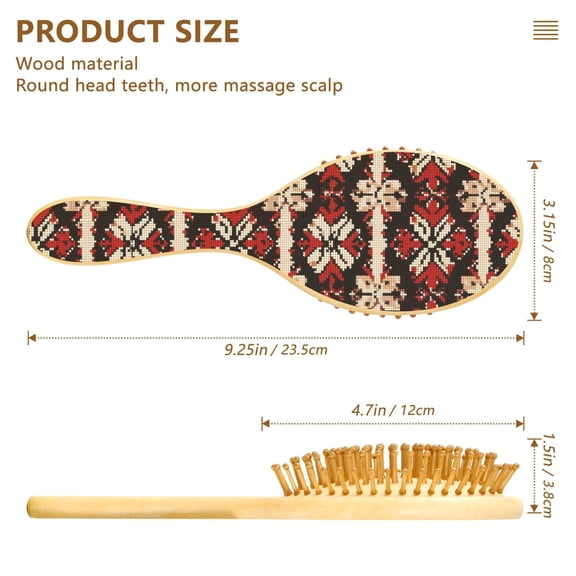 YAZAOO Soft Hair Brush Hair Comb Detangler Snowflake Knit Pattern Design Smoothing Hair Care Beauty Gift