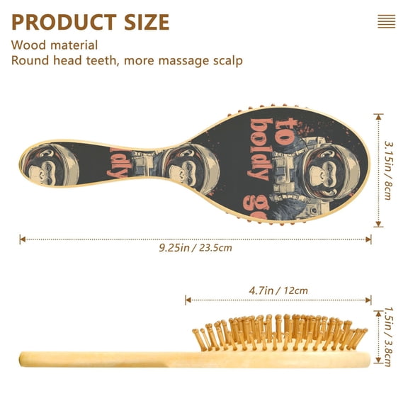 YAZAOO Soft Hair Brush Hair Comb Detangler Space Monkey Plainting Smoothing Hair Care Beauty Gift