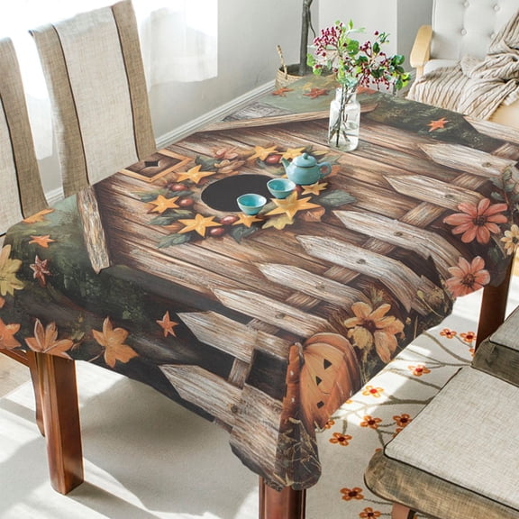 YAZAOO Square Tablecloth Birdhouse Printing Pattern Tableclothes