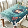 thumbnail image 1 of YAZAOO Square Tablecloth Cute Cartoon Mermaid Pattern Tableclothes, 1 of 9