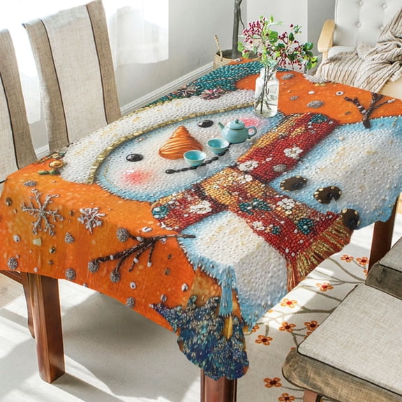 YAZAOO Square Tablecloth Cute Cartoon Printing Pattern Tableclothes