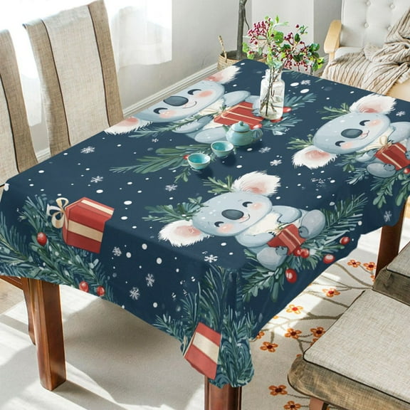 YAZAOO Square Tablecloth Cute Christmas Koalas Pattern Pattern Tableclothes