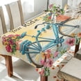 thumbnail image 1 of YAZAOO Square Tablecloth Enjoy Your Bicycle Pattern Tableclothes, 1 of 9
