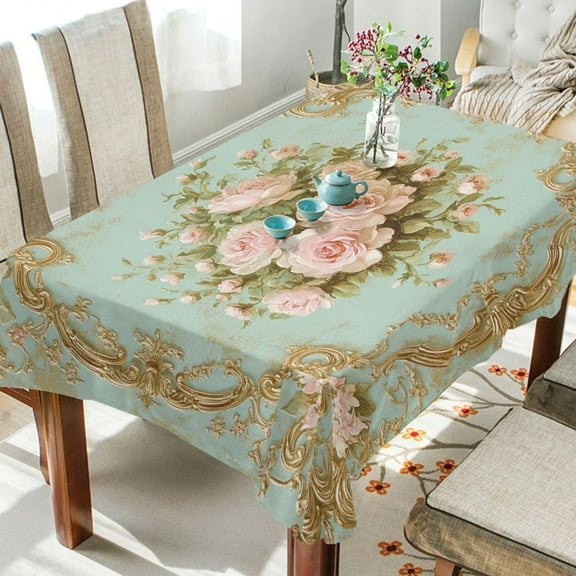 YAZAOO Square Tablecloth Floral Design Pattern Pattern Tableclothes