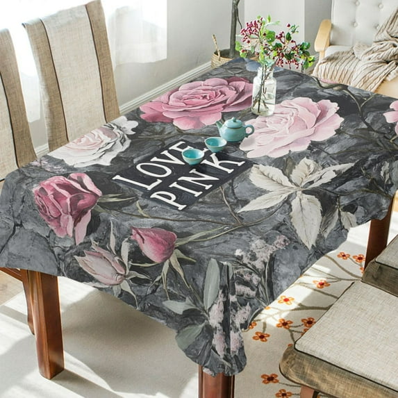 YAZAOO Square Tablecloth Oil Pattern Of Roses Pattern Tableclothes