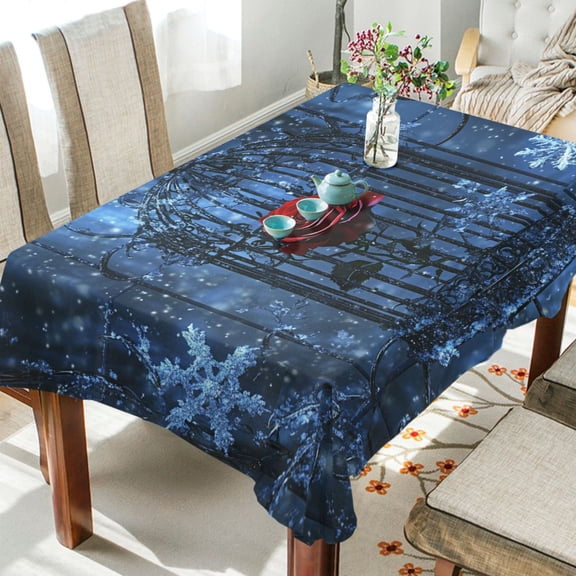YAZAOO Square Tablecloth Red Rose Pattern Tableclothes