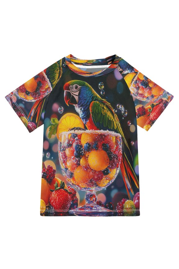 Summer T-shirt Sunscreen Fruit Fiesta Delight Pattern Swim Tops
