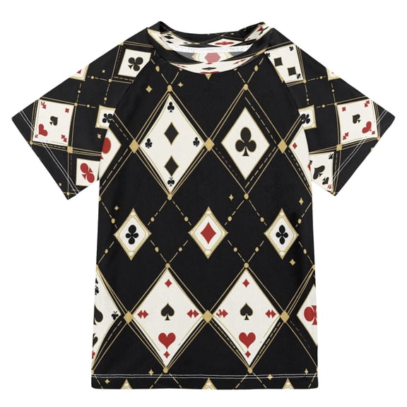 YAZAOO Summer T-shirt Sunscreen Gothic Card Elegance Pattern Swim Tops