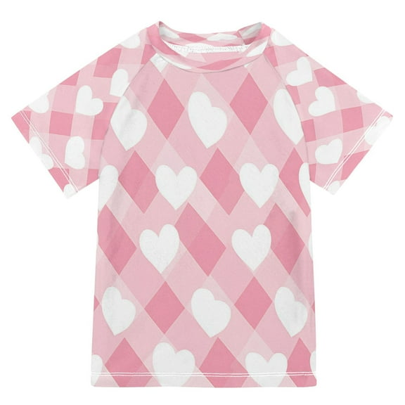 YAZAOO Summer T-shirt Sunscreen Heartfelt Harmony Pattern Swim Tops