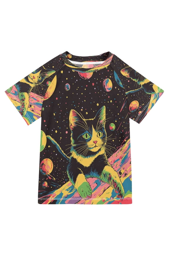 Summer T-shirt Sunscreen Interstellar Prowler Pattern Swim Tops