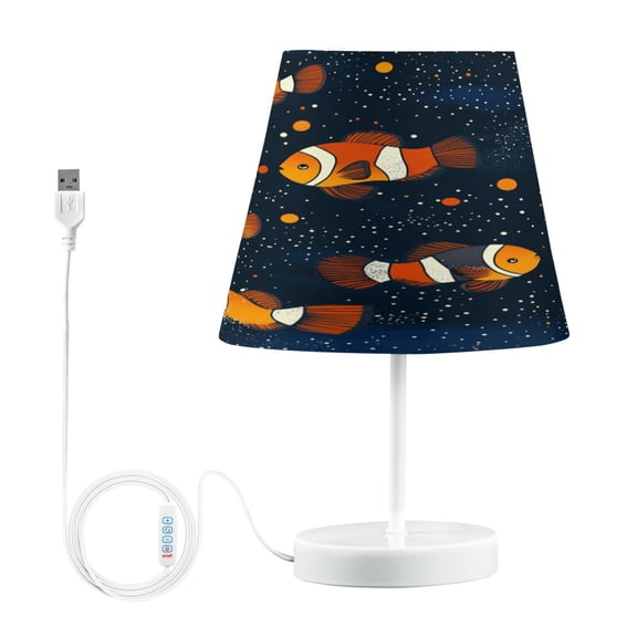 YAZAOO Table Lamp Creative Cosmic Clownfish Pattern Simple Pattern Night Light