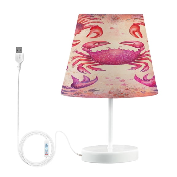 YAZAOO Table Lamp Creative Crabby Dance Party Pattern Simple Pattern Night Light