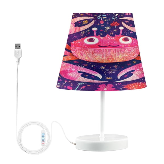 YAZAOO Table Lamp Creative Crabby Delight Pattern Simple Pattern Night Light