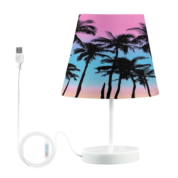 YAZAOO Table Lamp Creative Pastel Paradise Pattern Simple Pattern Night Light