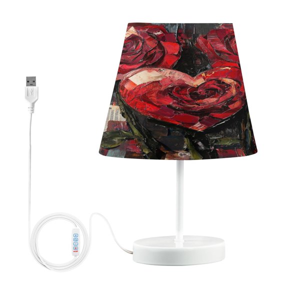 YAZAOO Table Lamp Creative Rosy Affection Pattern Simple Pattern Night Light