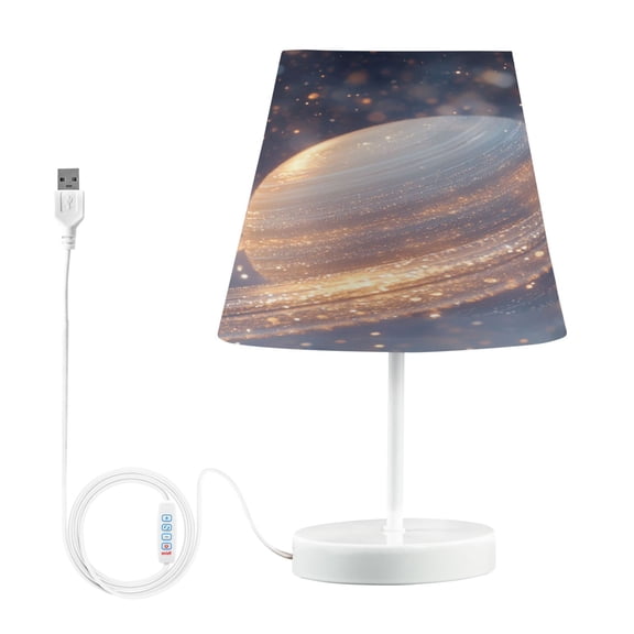 YAZAOO Table Lamp Creative Saturn's Glow Pattern Simple Pattern Night Light