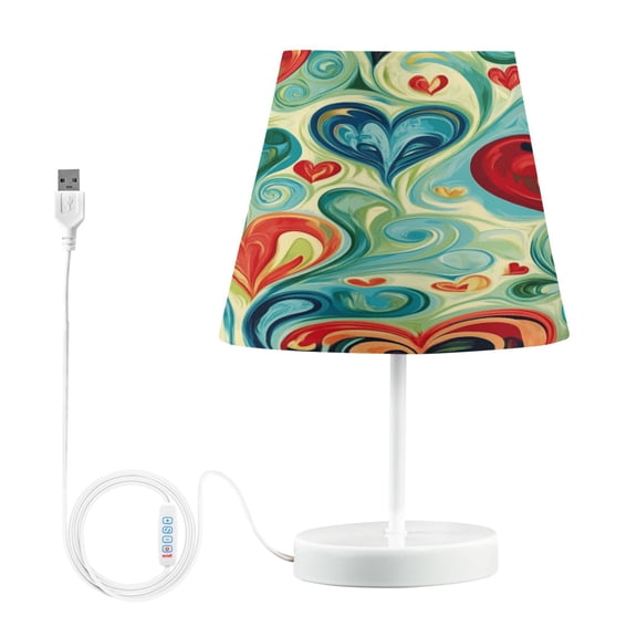 YAZAOO Table Lamp Creative Whimsical Affection Pattern Simple Pattern Night Light