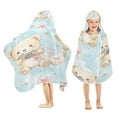 thumbnail image 1 of YAZAOO Towels Kids Hooded Beach Towel Bear Moments Pool Bath Towel Soft, 1 of 7