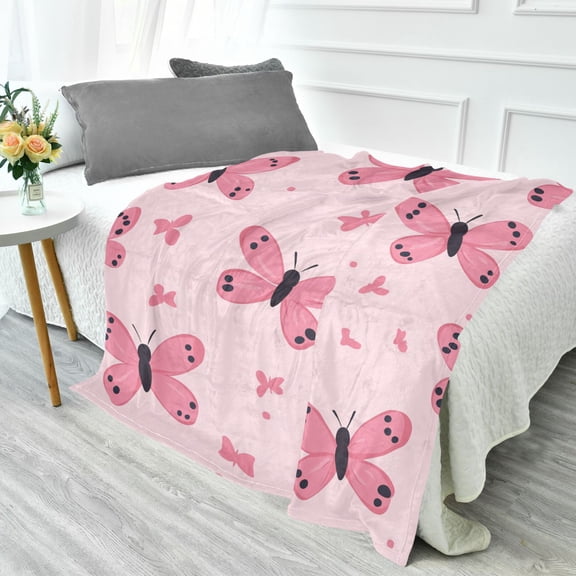 YAZAOO Travel Blanket Camping Blankets Fashion Fluttering Love Patten