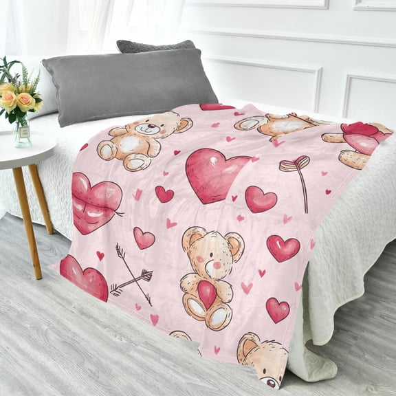 YAZAOO Travel Blanket Camping Blankets Fashion Love Parade Patten