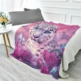 thumbnail image 1 of YAZAOO Travel Blanket Camping Blankets Fashion Snow Leopard Fantasy Art Patten, 1 of 3