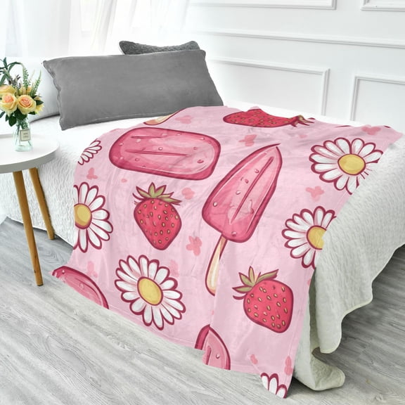 YAZAOO Travel Blanket Camping Blankets Fashion Summer Popsicle Delight Patten