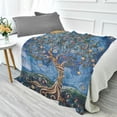 thumbnail image 1 of YAZAOO Travel Blanket Camping Blankets Fashion Twisted Moonlit Tree Patten, 1 of 8