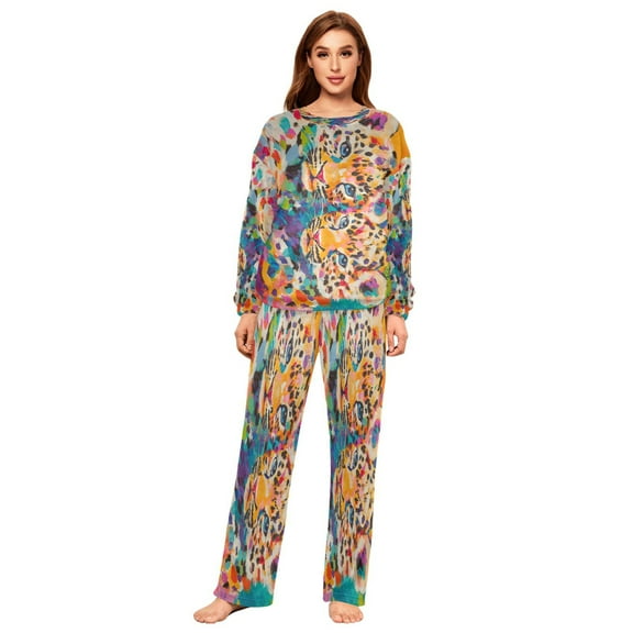 YAZAOO Women Slim Pajamas Loose Style Female Fashion Enchanted Sunflower Roses Pattern Sleepwear