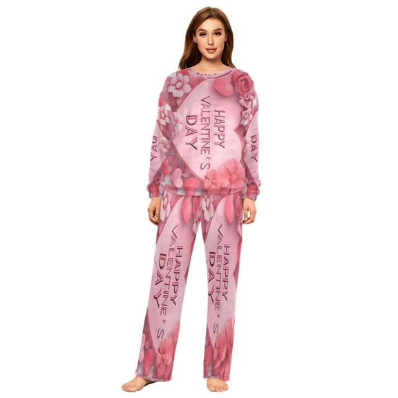 YAZAOO Women Slim Pajamas Loose Style Female Fashion Heartfelt Wishes Pattern Sleepwear