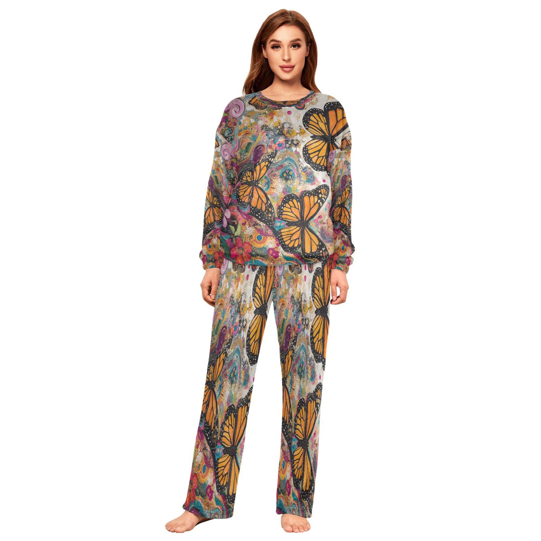 Flight Pyjamas YAZAOO Women Slim Pajamas Loose Style Female Fashion Monarch ...