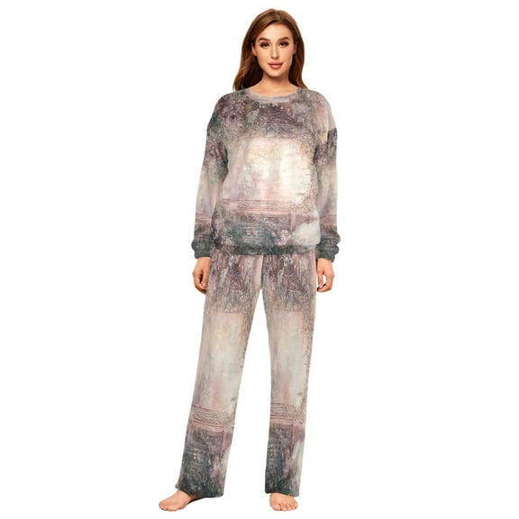 YAZAOO Women Slim Pajamas Loose Style Female Fashion Ornate Gate in Dreamy Garden Pattern Sleepwear