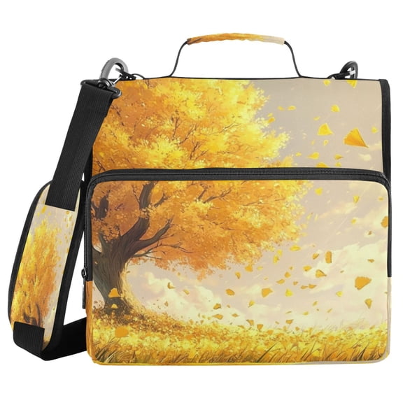 YAZAOO Zipper Binder trapper keeper Documents Organized Design Autumn Embrace Printed