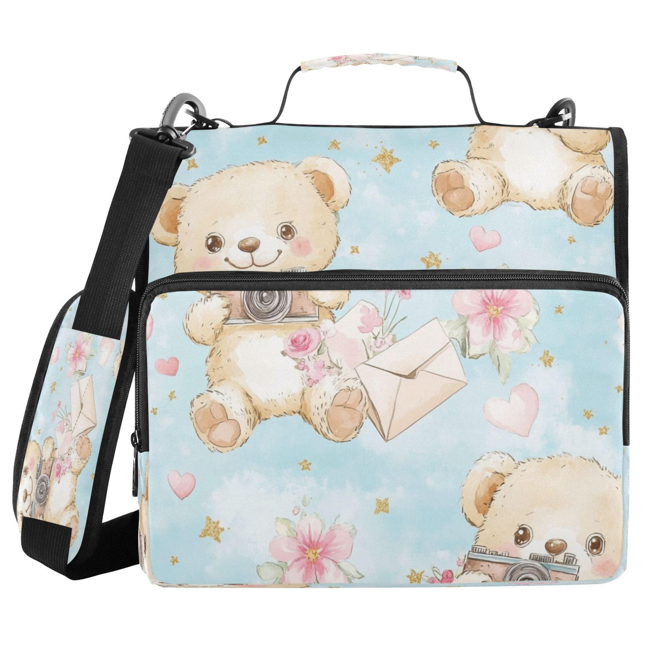 YAZAOO Zipper Binder trapper keeper Documents Organized Design Bear Moments Printed
