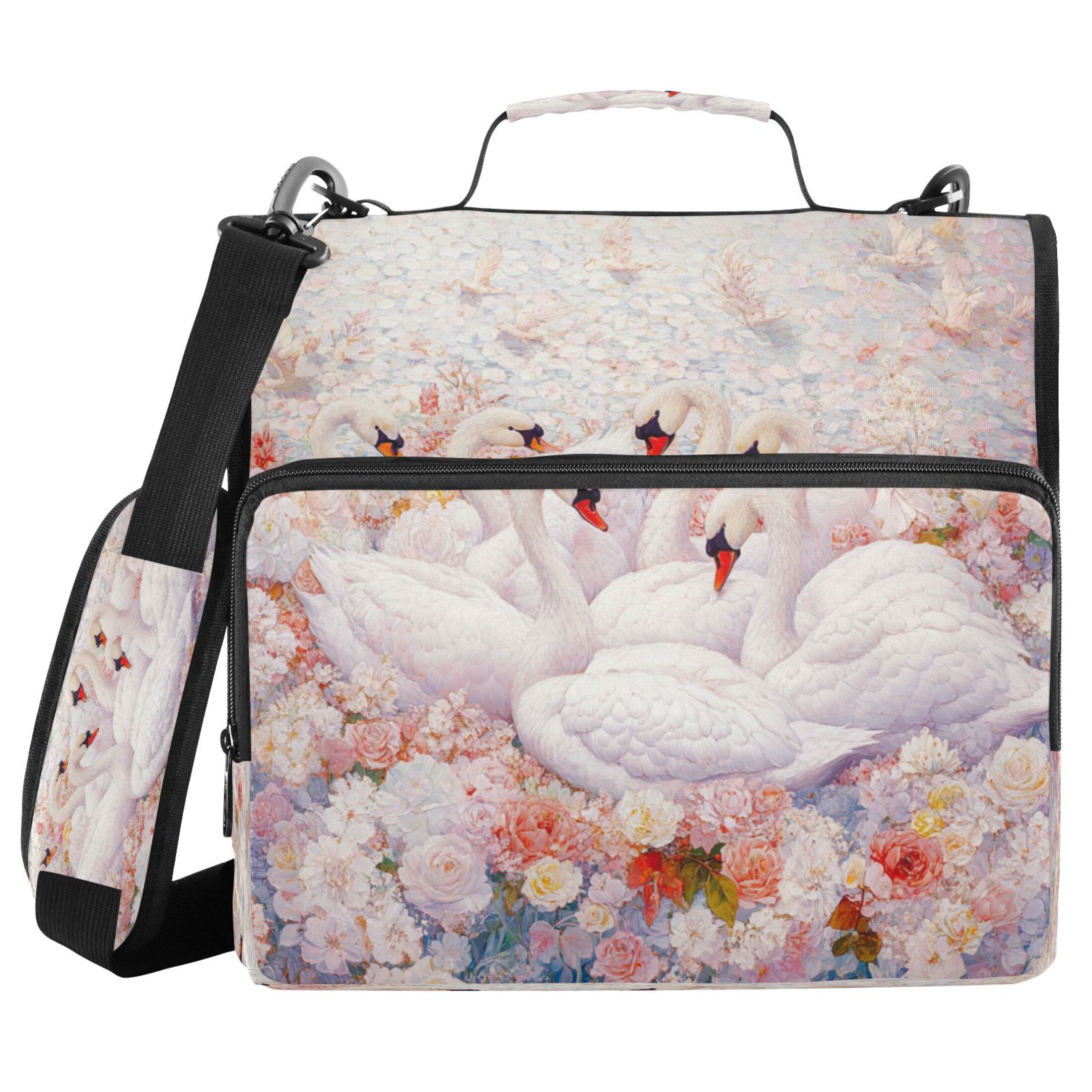 YAZAOO Zipper Binder trapper keeper Documents Organized Design Blossoming Elegance Printed