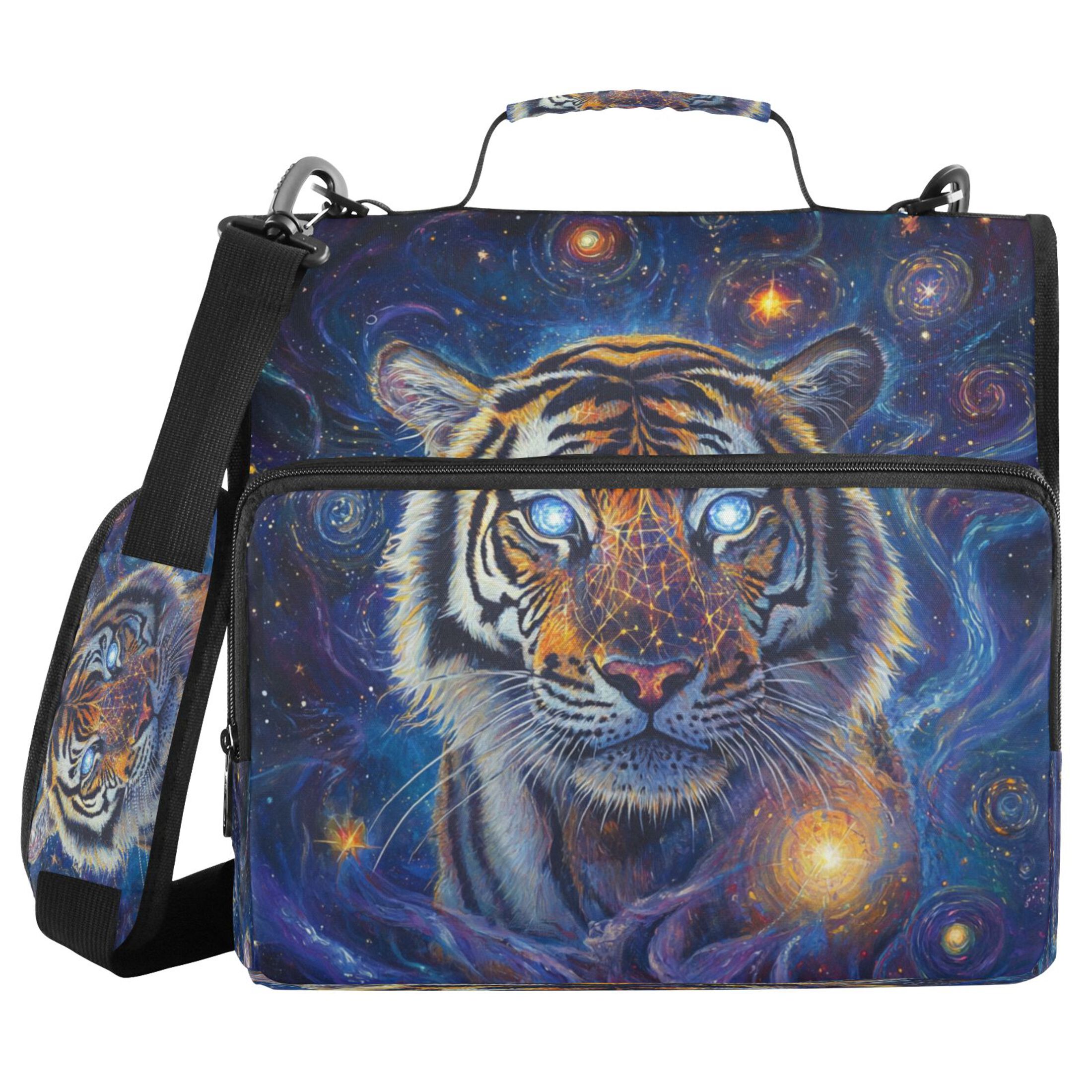 YAZAOO Zipper Binder trapper keeper Documents Organized Design Celestial Guardian Printed