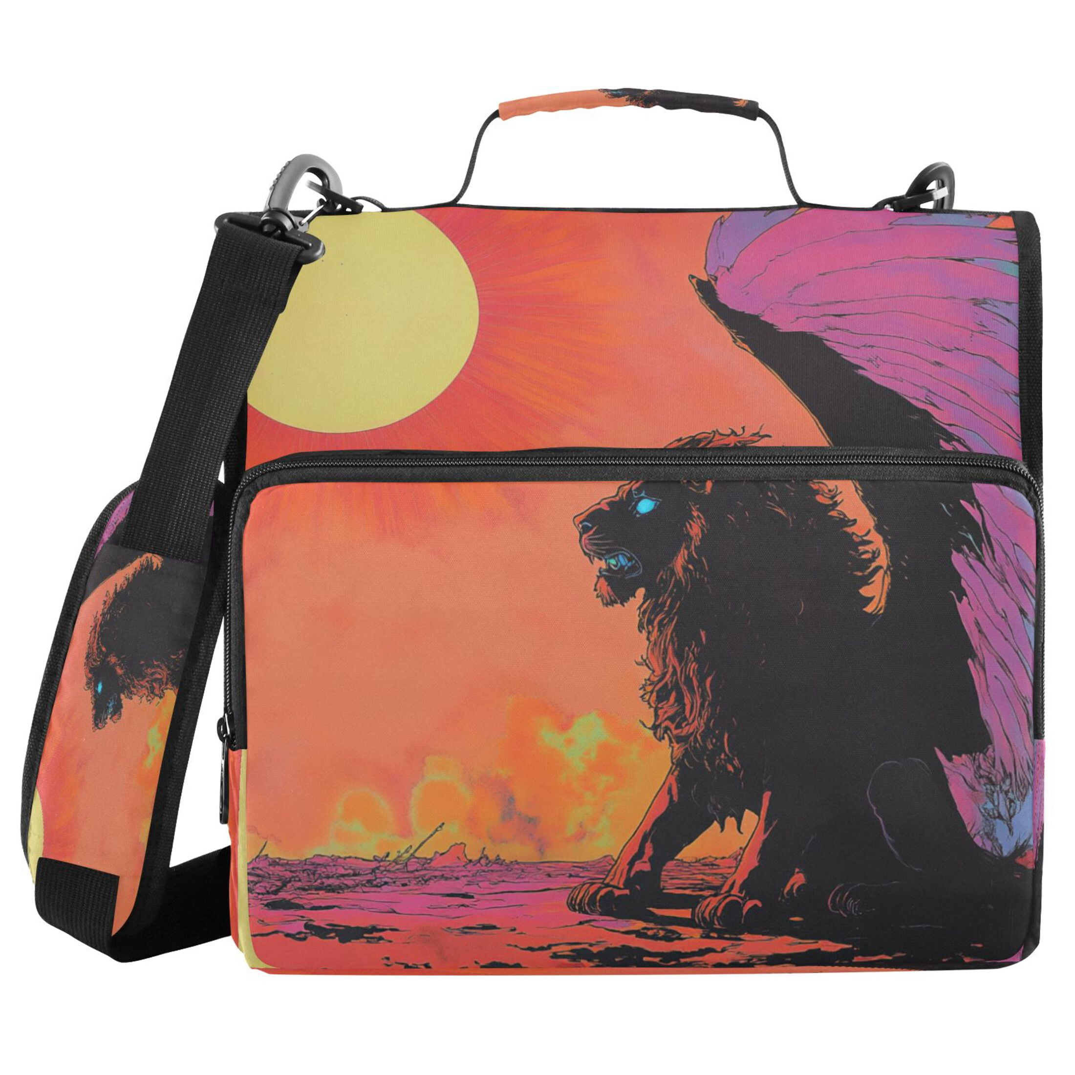 YAZAOO Zipper Binder trapper keeper Documents Organized Design Celestial Guardian Printed