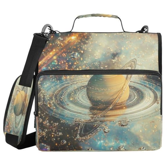 YAZAOO Zipper Binder trapper keeper Documents Organized Design Celestial Serenity Printed