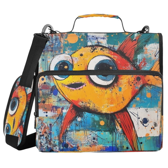 YAZAOO Zipper Binder trapper keeper Documents Organized Design Cheerful Swim Printed