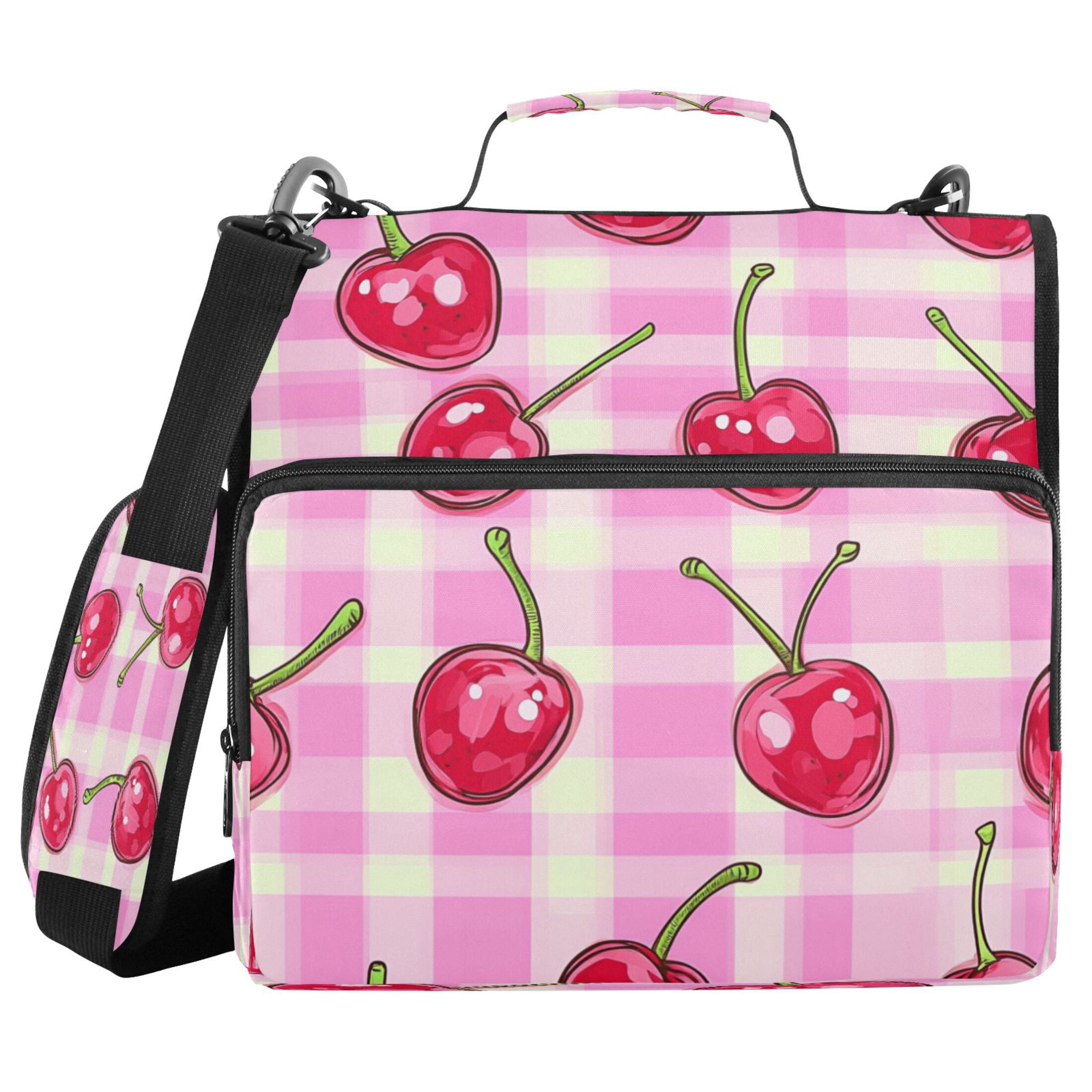 YAZAOO Zipper Binder trapper keeper Documents Organized Design Cherry Bliss Printed