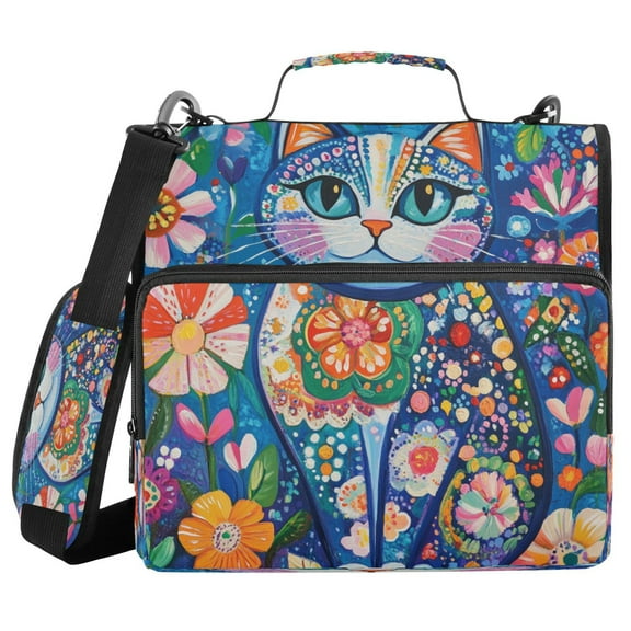 YAZAOO Zipper Binder trapper keeper Documents Organized Design Colorful Cat Oasis Printed