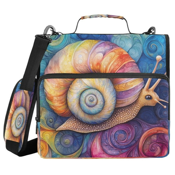 YAZAOO Zipper Binder trapper keeper Documents Organized Design Colorful Spiral Printed